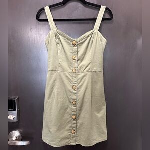 Abercrombie & Fitch Green Button Dress